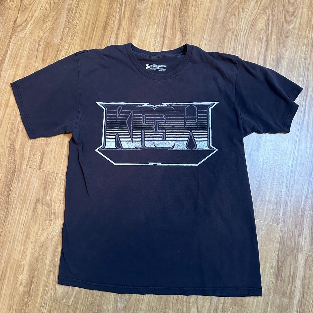 KR3W skateboard t shirt size large black pre owned